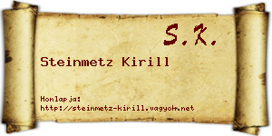 Steinmetz Kirill névjegykártya